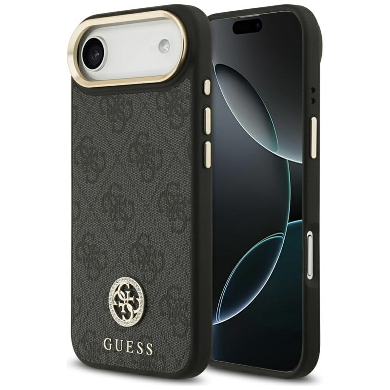 Guess 4G Strass Logo MagSafe dėklas iPhone Air (juodas)