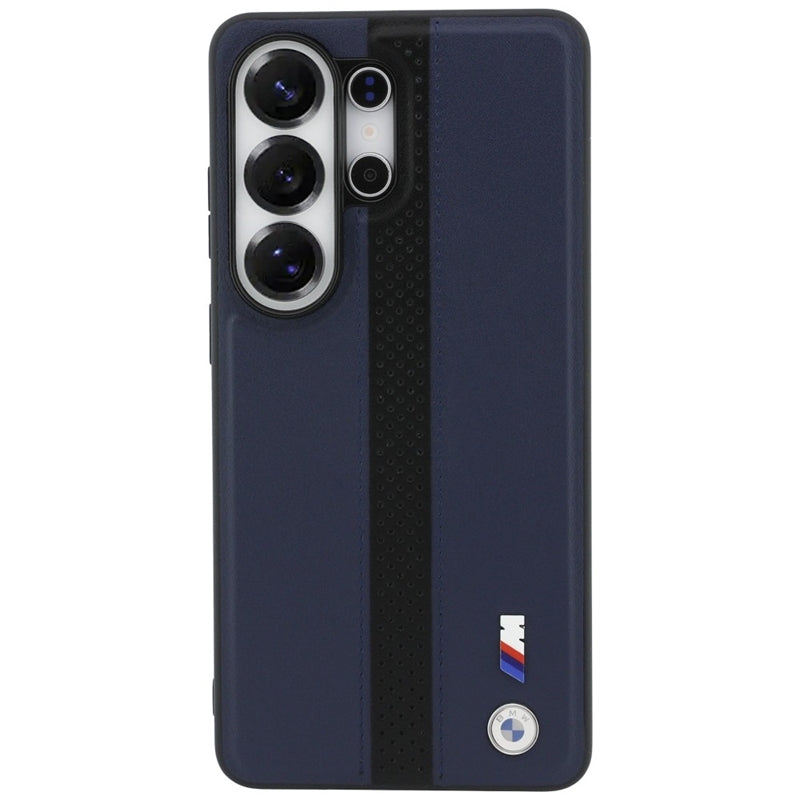 BMW M perforuota "Stripe Logo" MagSafe dėklas - Samsung Galaxy S26 Ultra (Tamsiai mėlynas)