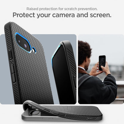 Spigen Liquid Air - dėklas, skirtas Google Pixel 9a (matinė juoda)