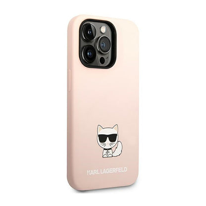 Karl Lagerfeld Choupette Body – dėklas, skirtas iPhone 14 Pro Max (šviesiai rožinė)