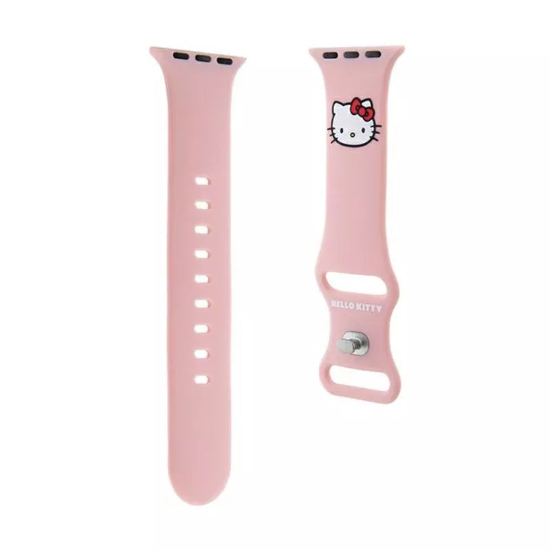 Hello Kitty Silikoninis Kitty Galvutės dirželis Apple Watch 38/40/41 mm (rožinis)