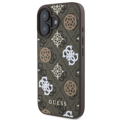 Guess Peony ant 4G foninis pagrindas su MagSafe - dėklas iPhone 16 (rudos spalvos)