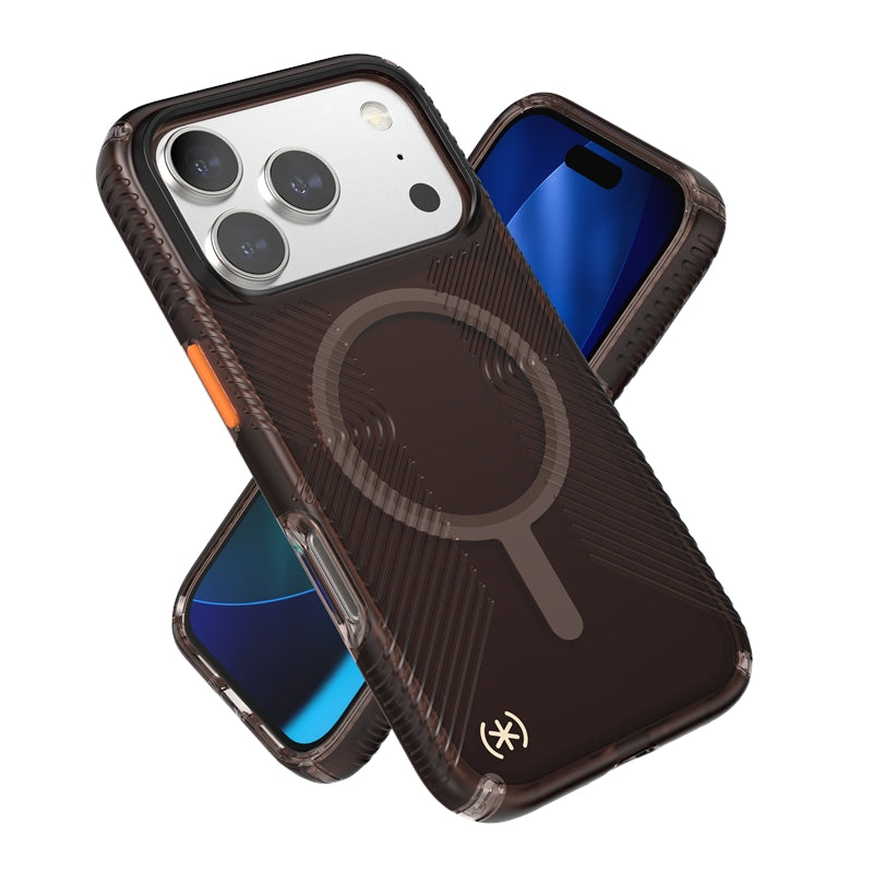 Speck Presidio Lux Grip MagSafe - iPhone 17 Pro dėklas (Luxury Shade Matte / Orange)