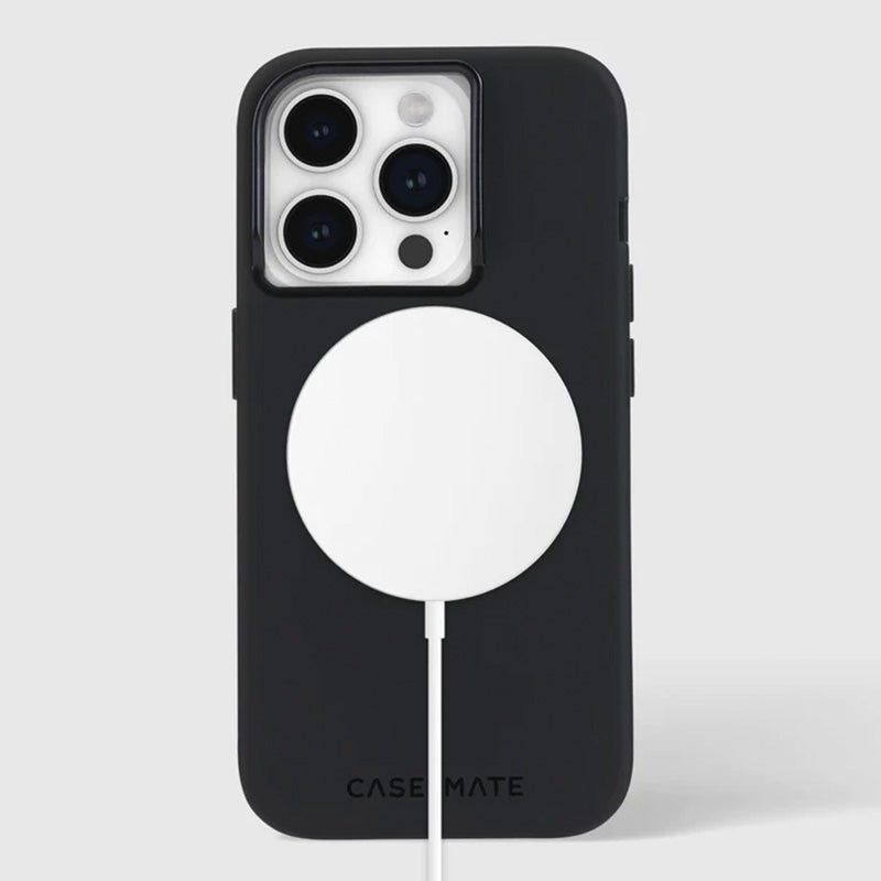Case-Mate Silicone MagSafe - iPhone 15 Pro dėklas (juodas)