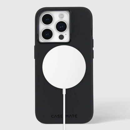 Case-Mate Silicone MagSafe - iPhone 15 Pro dėklas (juodas)