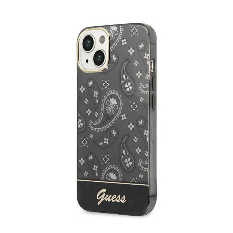Guess Bandana Paisley – dėklas, skirtas iPhone 14 Plus (juodas)