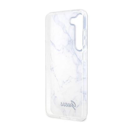 Guess Marble Collection - dėklas, skirtas Samsung Galaxy S23 (baltas)