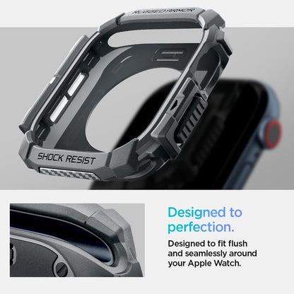 Spigen Rugged Armor - dėklas, skirtas Apple Watch 10 46 mm (tamsiai pilka)