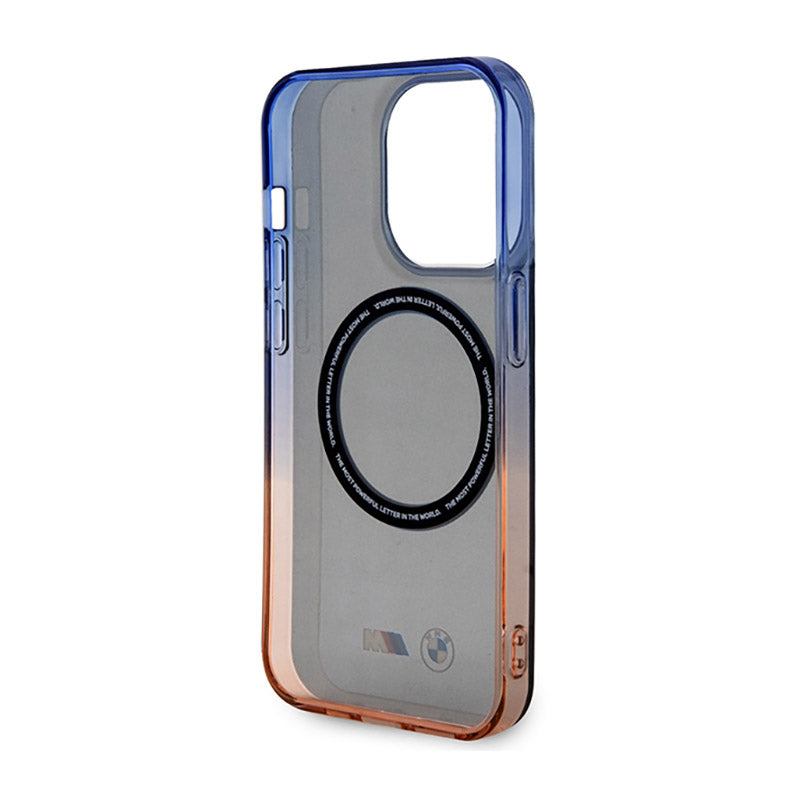 BMW Gradient Bumper MagSafe – dėklas, skirtas iPhone 14 Pro Max (pilkas)