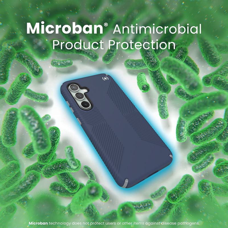 Speck Presidio2 Grip – dėklas skirtas Samsung Galaxy S23 FE (pajūrio mėlyna/juoda/balta)