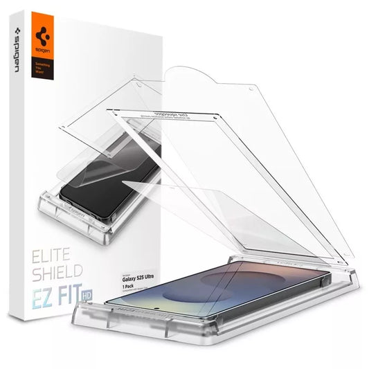Spigen Elite Shield EZ Fit HD – hidrogelinė ekrano apsauga, skirta Samsung Galaxy S25 Ultra (skaidri)