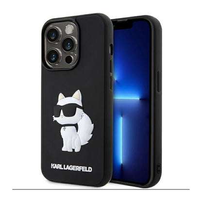 Karl Lagerfeld 3D guminis NFT Choupette – dėklas, skirtas iPhone 14 Pro (juodas)