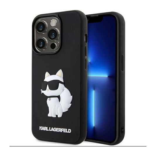 Karl Lagerfeld 3D guminis NFT Choupette – dėklas, skirtas iPhone 14 Pro (juodas)