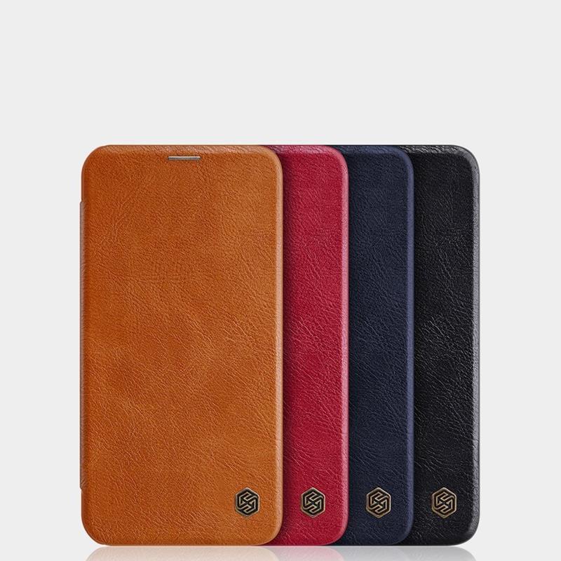 Nillkin Qin odinis dėklas – dėklas skirtas „Apple iPhone 12 Pro Max“ (rudas)