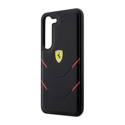 Ferrari Hot Stamp Lines – dėklas Samsung Galaxy S23 (juodas)