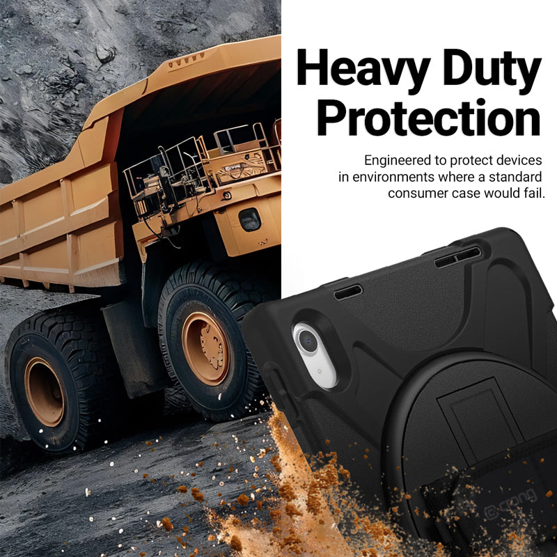 „Crong Defender Plus“ – tvirtas dėklas „iPad 11" A16 (2025) / 10,9" (2022) (juodas)