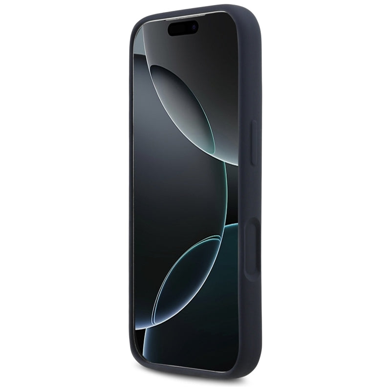 „Red Bull“ silikoninis dėklas „MagSafe“ su horizontaliai centruotu logotipu – „iPhone 17 Pro“ (tamsiai mėlynas)