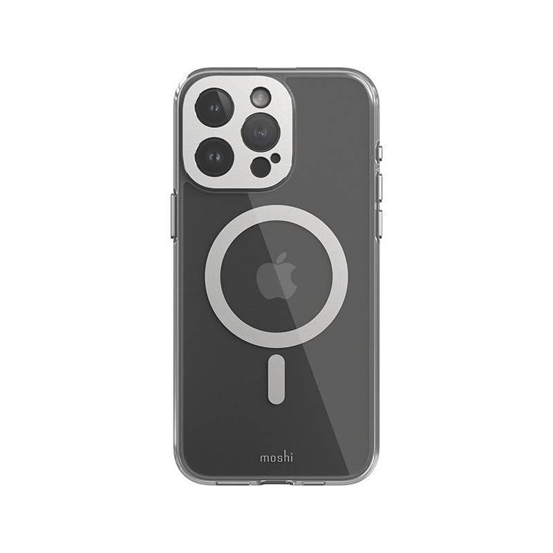 Moshi iGlaze MagSafe – dėklas, skirtas iPhone 15 Pro Max (Mėnulio sidabro)