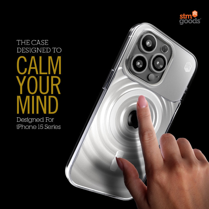 STM Reawaken Ripple MagSafe - dėklas, skirtas iPhone 15 Pro (skaidrus)