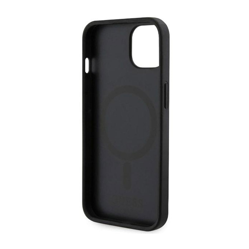 Guess GCube Stripes MagSafe – dėklas iPhone 14 Plus (juodas)