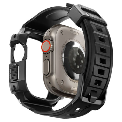 Spigen Rugged Armor Pro dėklas – apyrankė su dėklu, skirta Apple Watch Ultra 49 mm (juoda)