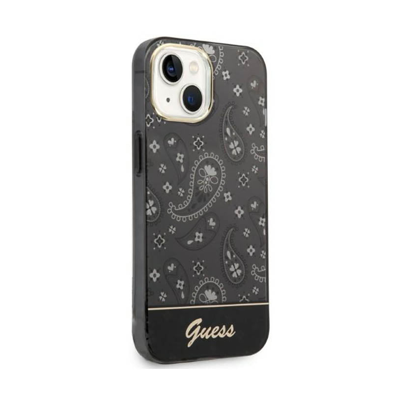 Guess Bandana Paisley – dėklas, skirtas iPhone 14 Plus (juodas)