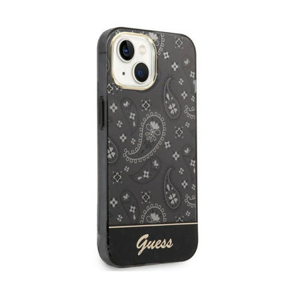 Guess Bandana Paisley – dėklas, skirtas iPhone 14 Plus (juodas)