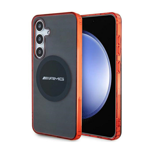 AMG skaidrus dvispalvis MagSafe – „Samsung Galaxy S24“ dėklas (juodas)