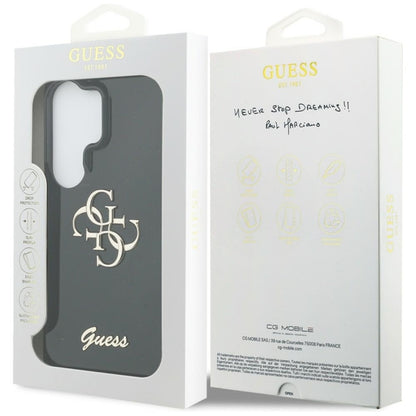 Guess IML Big Metal 4G Script dėklas - Samsung Galaxy S26 Ultra (juodas)