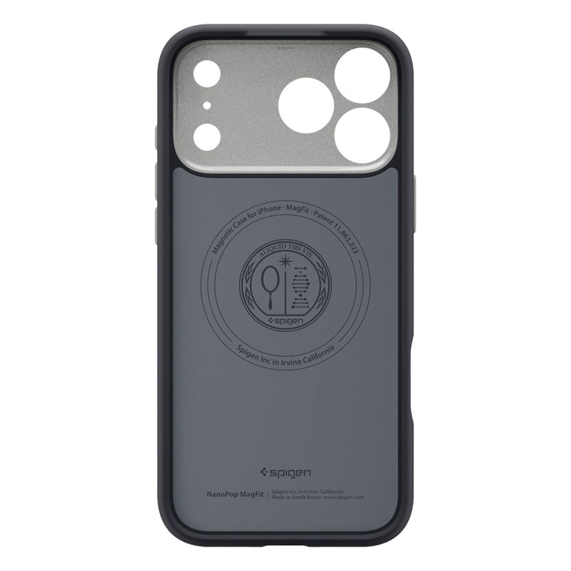 Spigen Nano Pop Mag MagSafe dėklas, skirtas iPhone 17 Pro (Juodas sezamas)