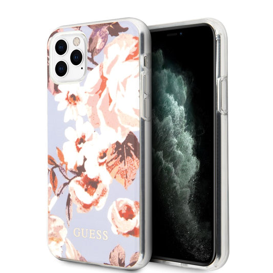 Guess Flower Case N2 – dėklas iPhone 11 Pro Max (Alyvinis)