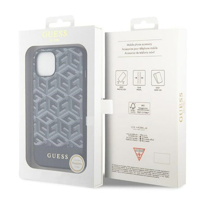Guess GCube Stripes MagSafe – dėklas iPhone 14 Plus (juodas)