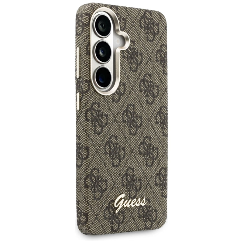 Guess 4G Script MagSafe dėklas - Samsung Galaxy S26 (Rudos)