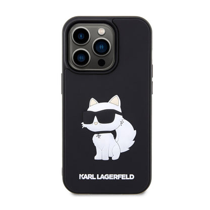 Karl Lagerfeld 3D guminis NFT Choupette – dėklas, skirtas iPhone 14 Pro (juodas)