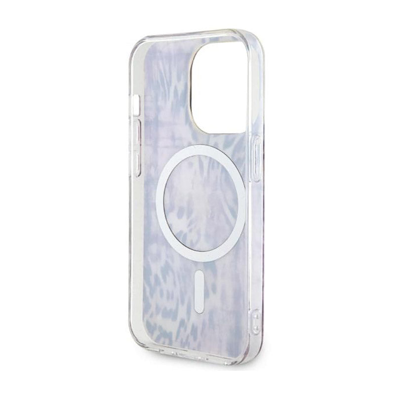 Guess Leopard MagSafe – dėklas, skirtas iPhone 14 Pro (rožinis)