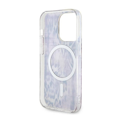 Guess Leopard MagSafe – dėklas, skirtas iPhone 14 Pro (rožinis)