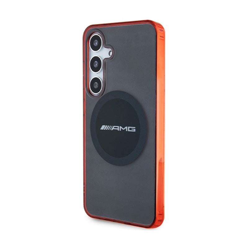 AMG skaidrus dvispalvis MagSafe – „Samsung Galaxy S24“ dėklas (juodas)