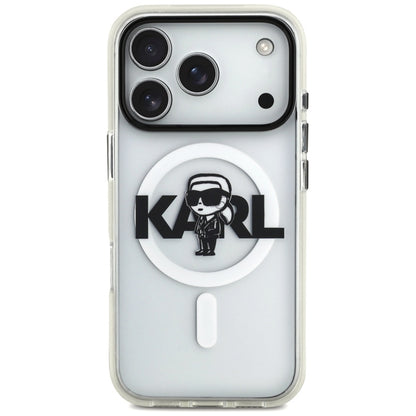 Karl Lagerfeld IML Karl Sketch Logo MagSafe dėklas iPhone 17 Pro (Skaidrus)
