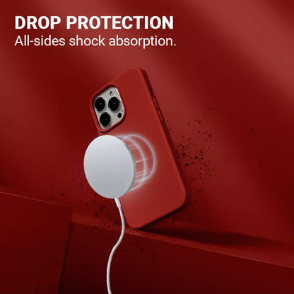 Crong Color Cover Magnetic dėklas iPhone 13 Pro (raudonas)