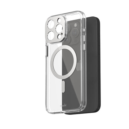 Moshi iGlaze MagSafe – dėklas, skirtas iPhone 15 Pro Max (Mėnulio sidabro)