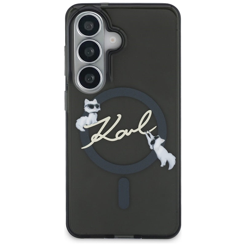 Karl Lagerfeld IML KC Script MagSafe dėklas - Samsung Galaxy S26+ (Juodas)