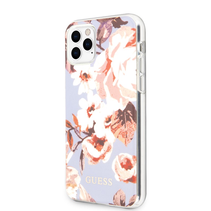 Guess Flower Case N2 – dėklas iPhone 11 Pro Max (Alyvinis)
