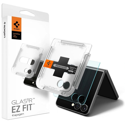 Spigen GLAS.TR EZ Fit HD – grūdintas stiklas, skirtas „Samsung Galaxy Z Flip 7“