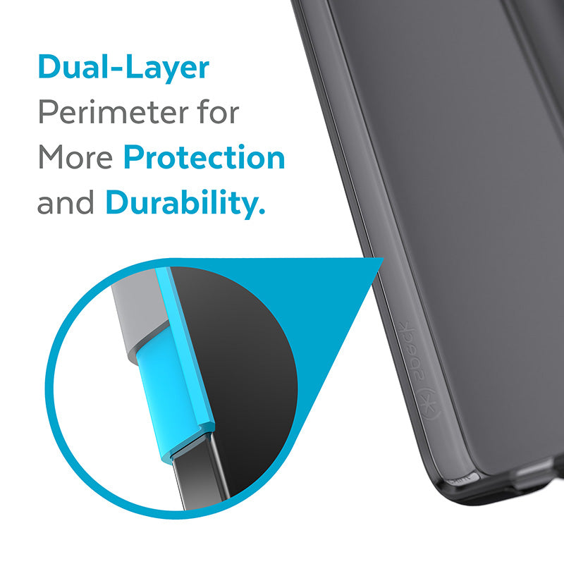 Speck Presidio Perfect-Mist – dėklas, skirtas Samsung Galaxy S22+ su MICROBAN (Obsidiano)