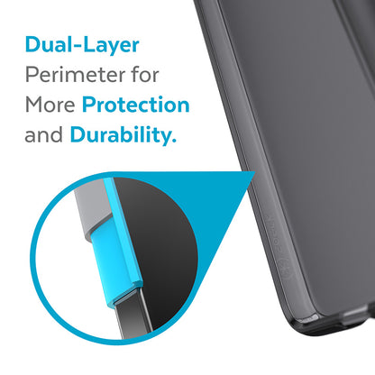 Speck Presidio Perfect-Mist – dėklas, skirtas Samsung Galaxy S22+ su MICROBAN (Obsidiano)