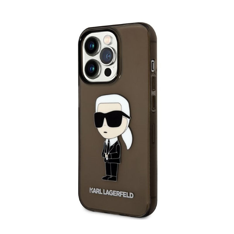 Karl Lagerfeld IML NFT Ikonik – dėklas iPhone 14 Pro (juodas)
