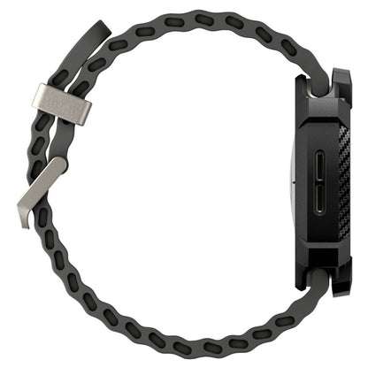 Spigen Rugged Armor Dėklas, skirtas Samsung Galaxy Watch 8 44 mm (Matinė juoda)