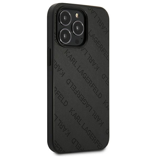 Karl Lagerfeld Perforated Allover – „iPhone 13 Pro“ dėklas (juodas)