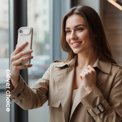 Crong Spalvotas magnetinis dėklas MagSafe iPhone Air (juodas)