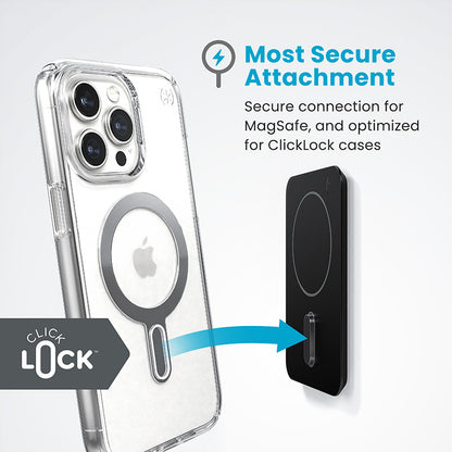Speck Everywhere Mount + ClickLock – magnetinis „MagSafe“ laikiklis (juodas)